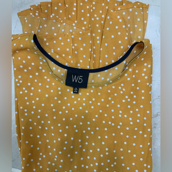 W5 Medium Yellow Flowy Blouse - Picture 3 of 3